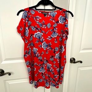 Express, Red Floral Top
